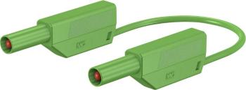 Stäubli SLK410-E/N/SIL bezpečnostné meracie káble [lamelový zástrčka 4 mm - lamelový zástrčka 4 mm] 0.50 m zelená 1 ks