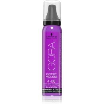 Schwarzkopf Professional IGORA Expert Mousse farbiaca pena na vlasy odtieň 4-68 Medium Brown Chocolate Red 100 ml