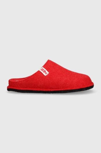 Vlnené papuče Big Star červená farba