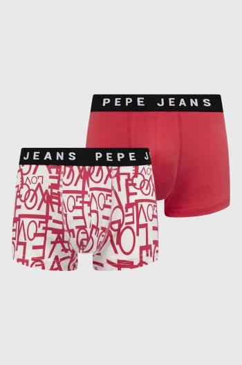 Boxerky Pepe Jeans LOVE LR TK 2P pánske, ružová farba, PMU11143