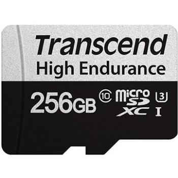 Transcend microSDXC 256 GB 350V + SD adaptér (TS256GUSD350V)