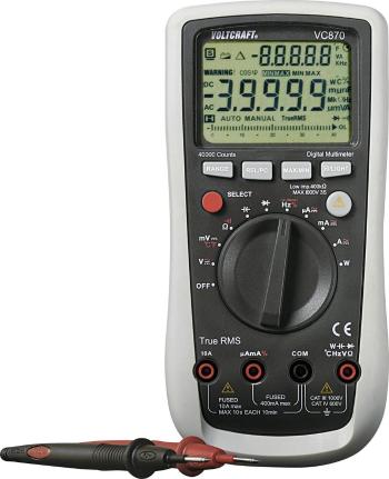 VOLTCRAFT VC870 ručný multimeter Kalibrované podľa (ISO) digitálne/y  CAT III 1000 V, CAT IV 600 V Displej (counts): 400