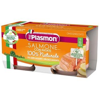 PLASMON bezlepkový zeleninový s lososom a zemiakmi 2× 80 g, 6 mes.+ (8001040012659)