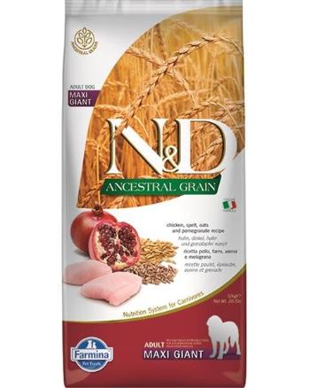 Farmina N&D dog AG adult giant maxi, chicken, spelt, oats & pomegranate 12kg