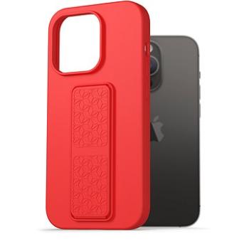 AlzaGuard Liquid Silicone Case with Stand na iPhone 14 Pro červené (AGD-PCSS0031R)