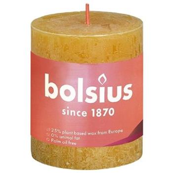 BOLSIUS rustikálna sviečka medovo žltá 80 × 68 mm (8717847142870)