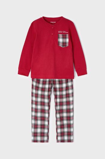 Detské pyžamo Mayoral červená farba, vzorovaná