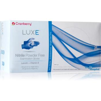 Cranberry Luxe Azure nitrilové nepudrované rukavice s lanolínom a vitamínom E veľkosť S 2x150 ks