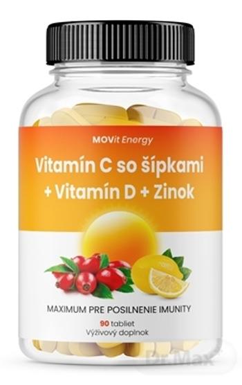 MOVit Vitamín C 1200 mg so šípkami + D + Zinok