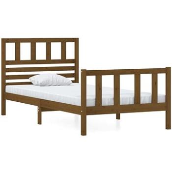 Rám postele medovo hnedý masívne drevo 90 × 200 cm, 3101141