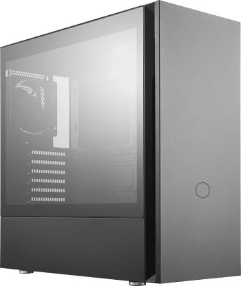 Cooler Master Silencio S600 TG midi tower PC skrinka čierna 2 predinštalované ventilátory, bočné okno, prachový filter,