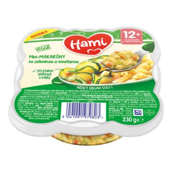 HAMI Príkrm v tanieriku Mini-makaróny so zeleninou a smotanou 230g, 12+