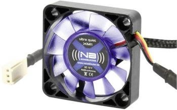 NoiseBlocker BlackSilent XM1 PC vetrák s krytom čierna, modrá (transparentná) (š x v x h) 40 x 40 x 10 mm