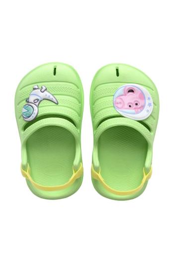 Šľapky Havaianas CLOG PEPPA PIG zelená farba