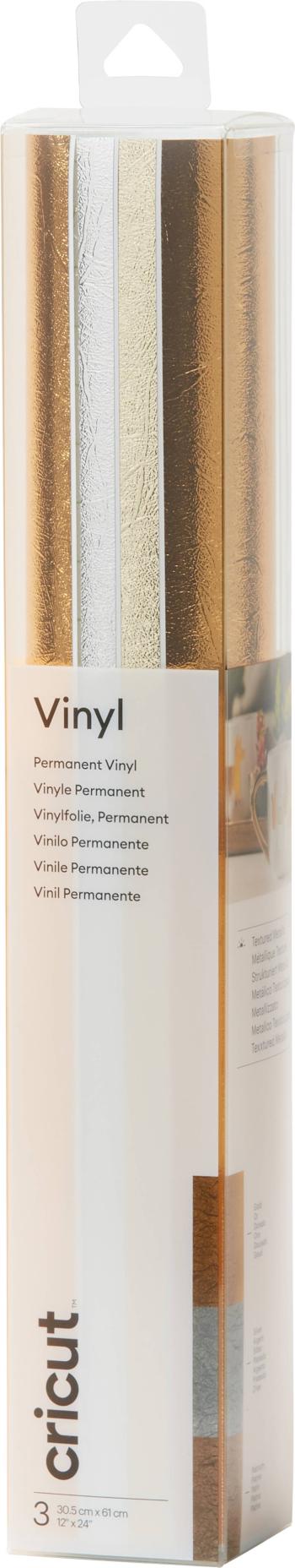 Cricut Premium Vinyl Permanent fólie  zlatá, strieborná, platina