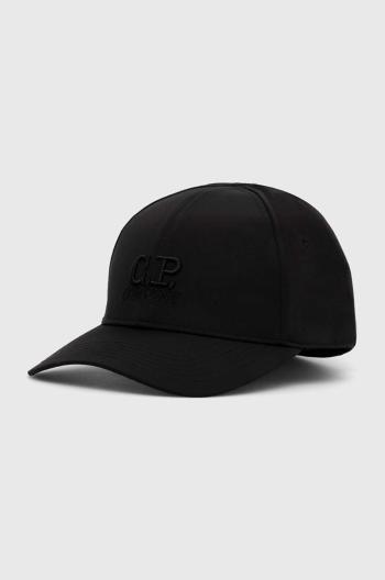 Šiltovka C.P. Company Baseball Cap čierna farba, s nášivkou, 15CMAC146A005904A