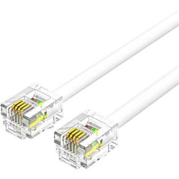 Vention Flat 6P4C Telephone Patch Cable 3M White (IQBWI)