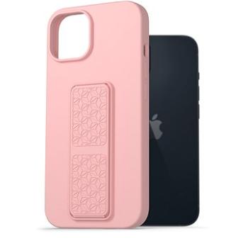 AlzaGuard Liquid Silicone Case with Stand na iPhone 14 ružové (AGD-PCSS0029P)
