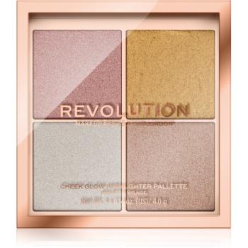 Makeup Revolution Ultimate Lights paletka rozjasňovačov odtieň Cheek Glow 16 g