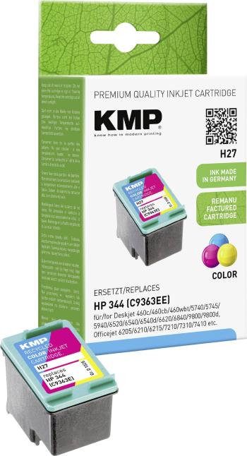 KMP Ink náhradný HP 344 kompatibilná  zelenomodrá, purpurová, žltá H27 1025,4344