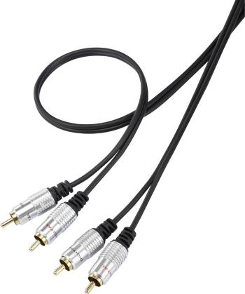 SpeaKa Professional SP-7870144 cinch audio prepojovací kábel [2x cinch zástrčka - 2x cinch zástrčka] 1.00 m čierna Super