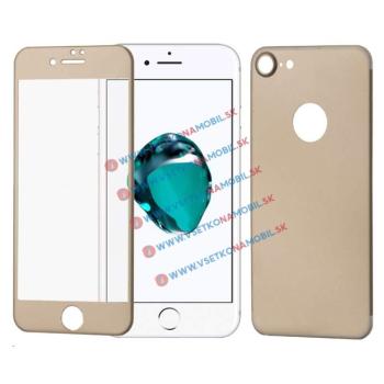 3D ALU Temperované sklo (PREDNÉ + ZADNÉ) Apple iPhone 7 zlaté