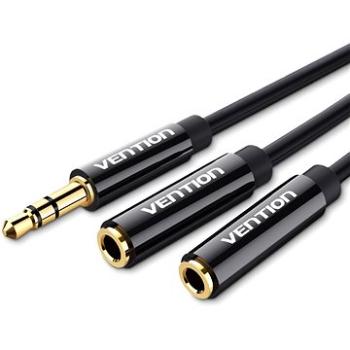 Vention 3,5 mm Male to 2× 3,5 mm Female Stereo Splitter Cable 0,3 m Black ABS Type (BBSBY)