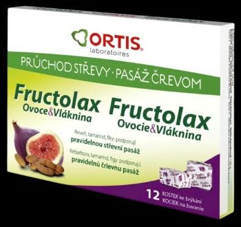 Fructolax Ovocie a vláknina kocky 12 ks