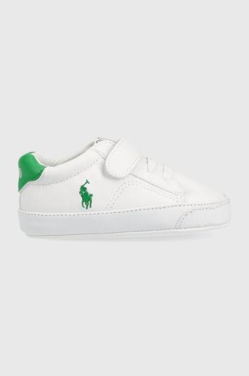 Topánky pre bábätká Polo Ralph Lauren biela farba