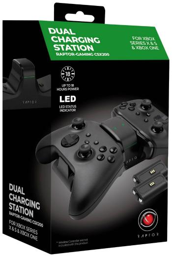 Raptor Gaming CSX200 nabíjačka na ovládače Xbox One, Xbox One S, Xbox Series X