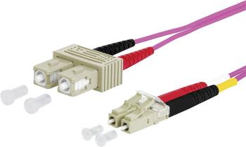 Metz Connect 151S1EOJO50E optické vlákno LWL prepojovací kábel [2x zástrčka SC - 2x zástrčka LC] 50/125 µ Multimode OM4
