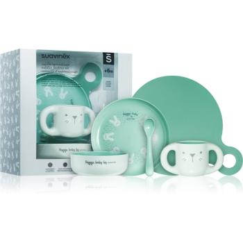 Suavinex Hygge Toddler Feeding Set jedálenská sada pre deti 6 m+ Green 5 ks