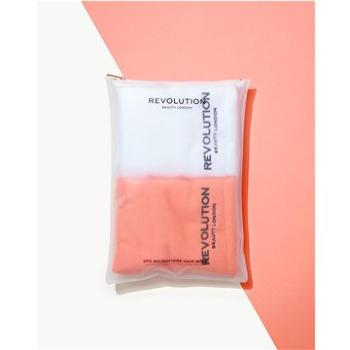 REVOLUTION HAIRCARE 2pk Plain Microfibre Hair Wraps – Coral/White (5057566492140)