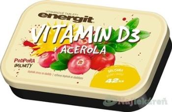 Energit Vitamín D3 + acerola 42 tabliet