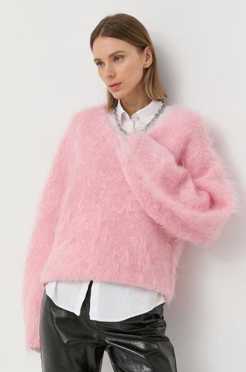 Vlnený sveter By Malene Birger Hamie dámsky, ružová farba,