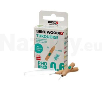 Tandex Woodi 0,6 Turquoise medzizubná kefka 6 ks