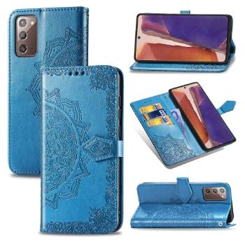 ART Peňaženkový kryt Samsung Galaxy Note 20 Ultra ORNAMENT modrý