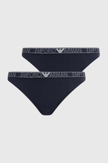 Tangá Emporio Armani Underwear 2-pak tmavomodrá farba, 163333 4R223