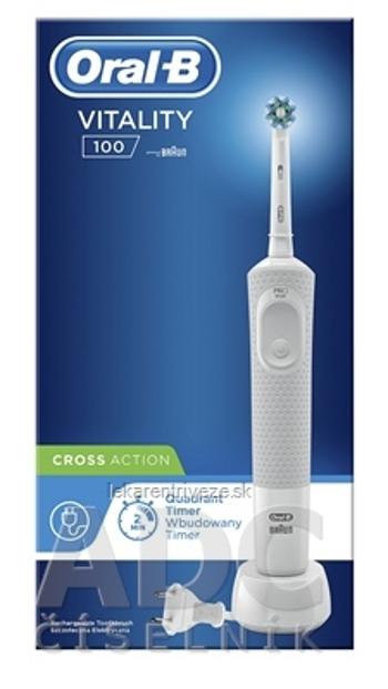 Oral-B VITALITY 100 CROSS Action biela elektrická zubná kefka 1x1 ks