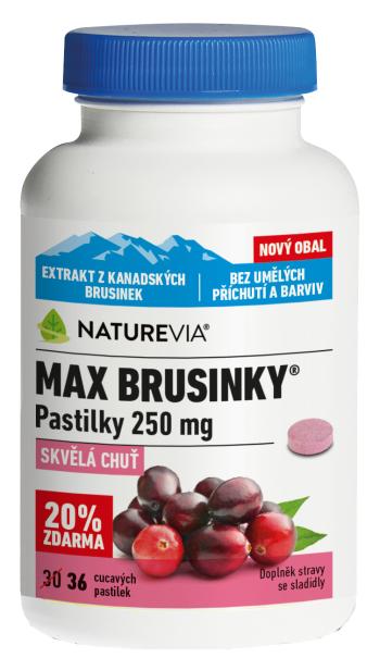 NatureVia Max Brusnice 250 mg 36 pastiliek