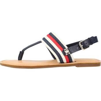 Tommy Hilfiger  Sandále FLAT SANDAL CORPORATE  Modrá