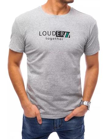 sivé tričko "louder together" s krátkym rukávom vel. L