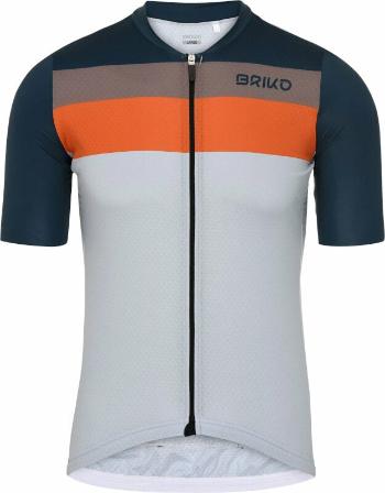 Briko Jerseyko Stripe Beige/Blue Marine/Grey Sparrow/Orange Rust M