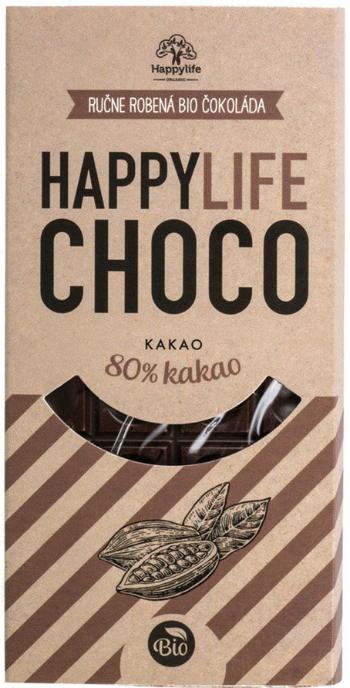 HAPPYLIFE Čokoláda BIO 80% kakao 70 g