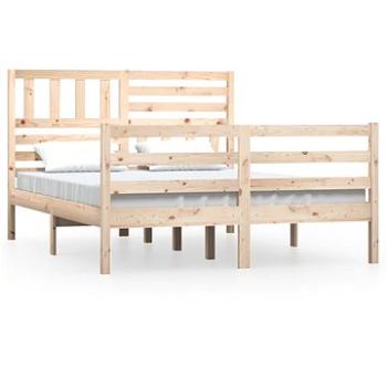 Rám postele masívne drevo 140 × 200 cm, 3101088