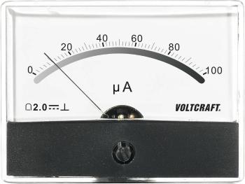 VOLTCRAFT AM-86X65/100µA Zabudované meracie zariadenie AM-86X65 / 100µA / DC   otočná cievka