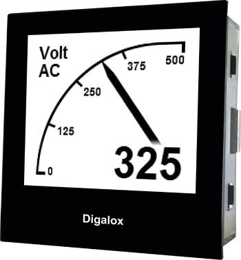 TDE Instruments Digalox DPM72-AV digitálny panelový merač Grafické DIN meracie zariadenie pre napätie a zosilnenie TDE I