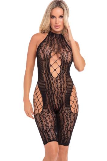 Čierne bodystocking Spin Me Bikeshort