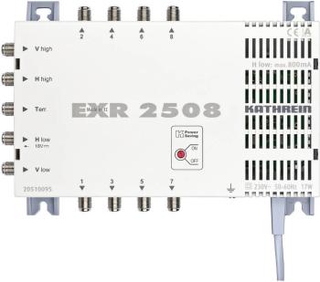 Kathrein EXR 2508 rozdeľovač satelitného signálu Vstupy (viacnásobný spínač): 5 (4 SAT / 1 terestrický) Počet účastníkov