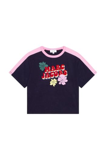 Detské bavlnené tričko Marc Jacobs tmavomodrá farba,